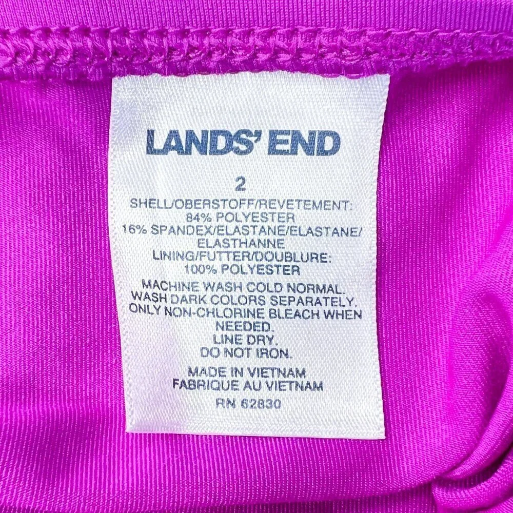 Lands' End Two Piece Tankini Swimsuit | Toddler Girls | 2T | Colorful | Purple - Picture 11 of 11